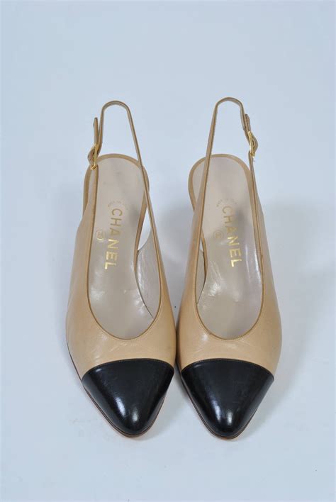 chanel classic sling back|vintage Chanel slingback.